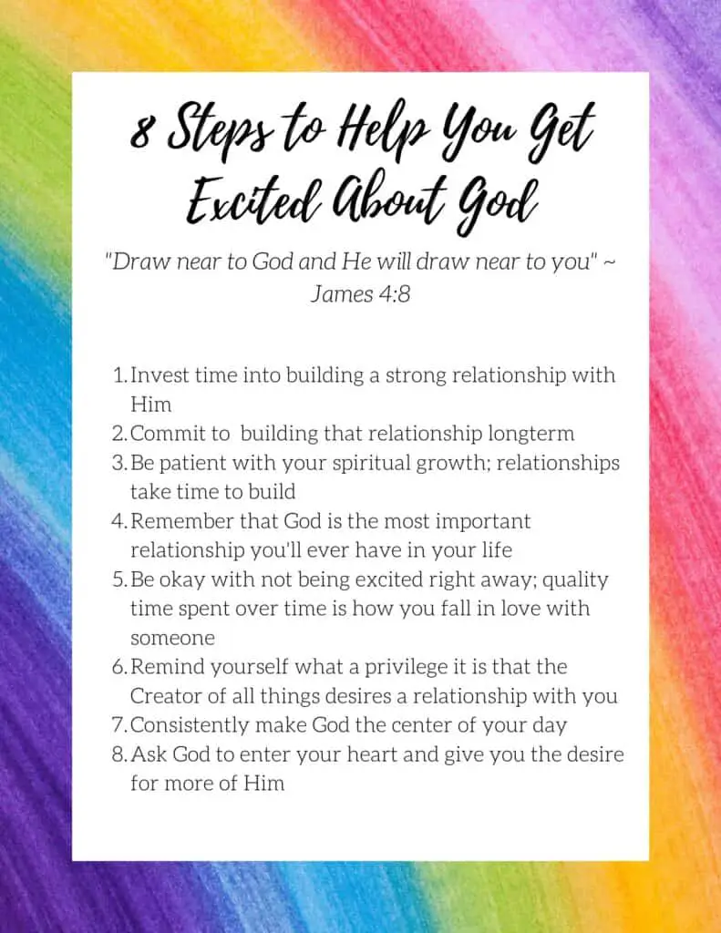 8 Steps to Help You Get Excited About God Printable